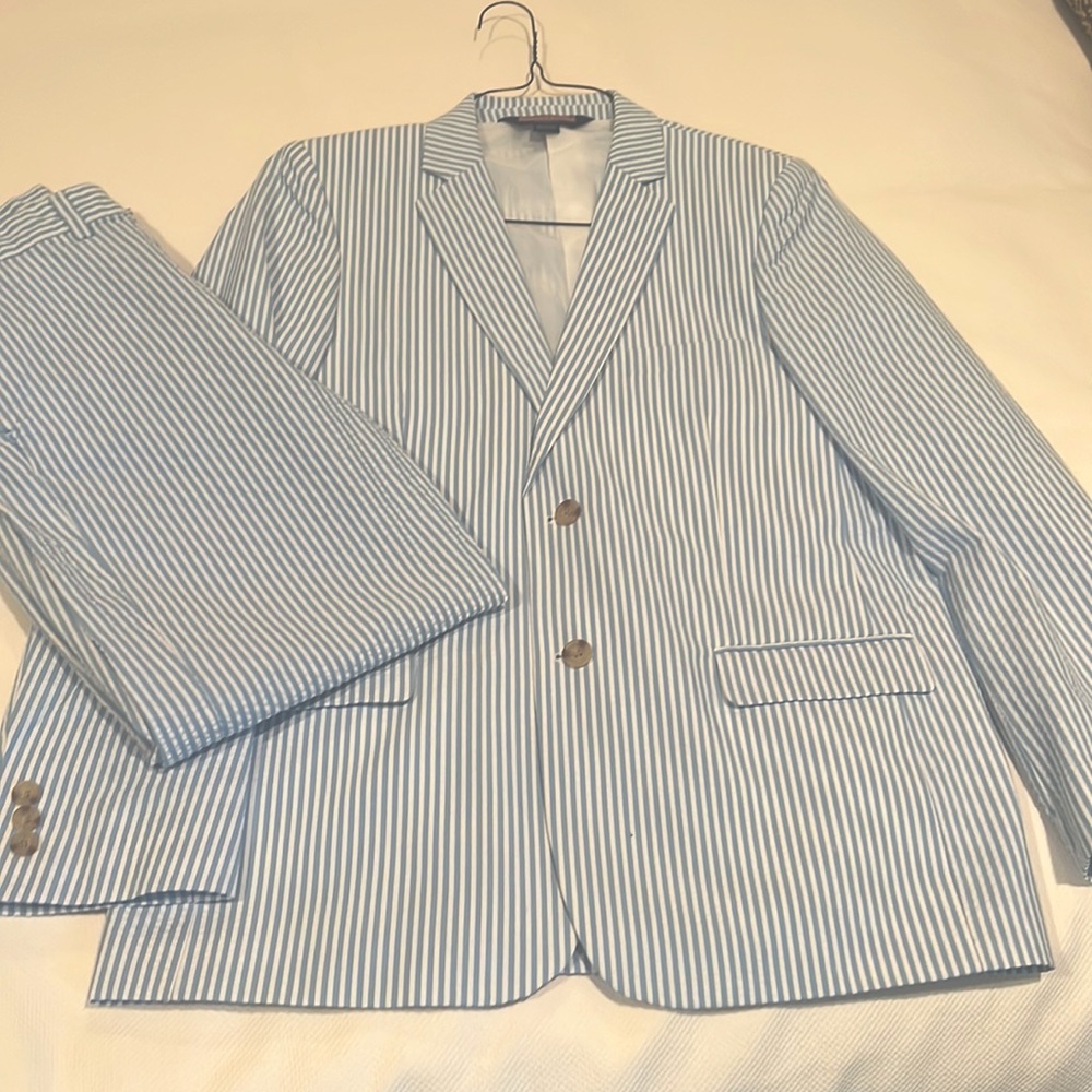 Boys large seersucker suit